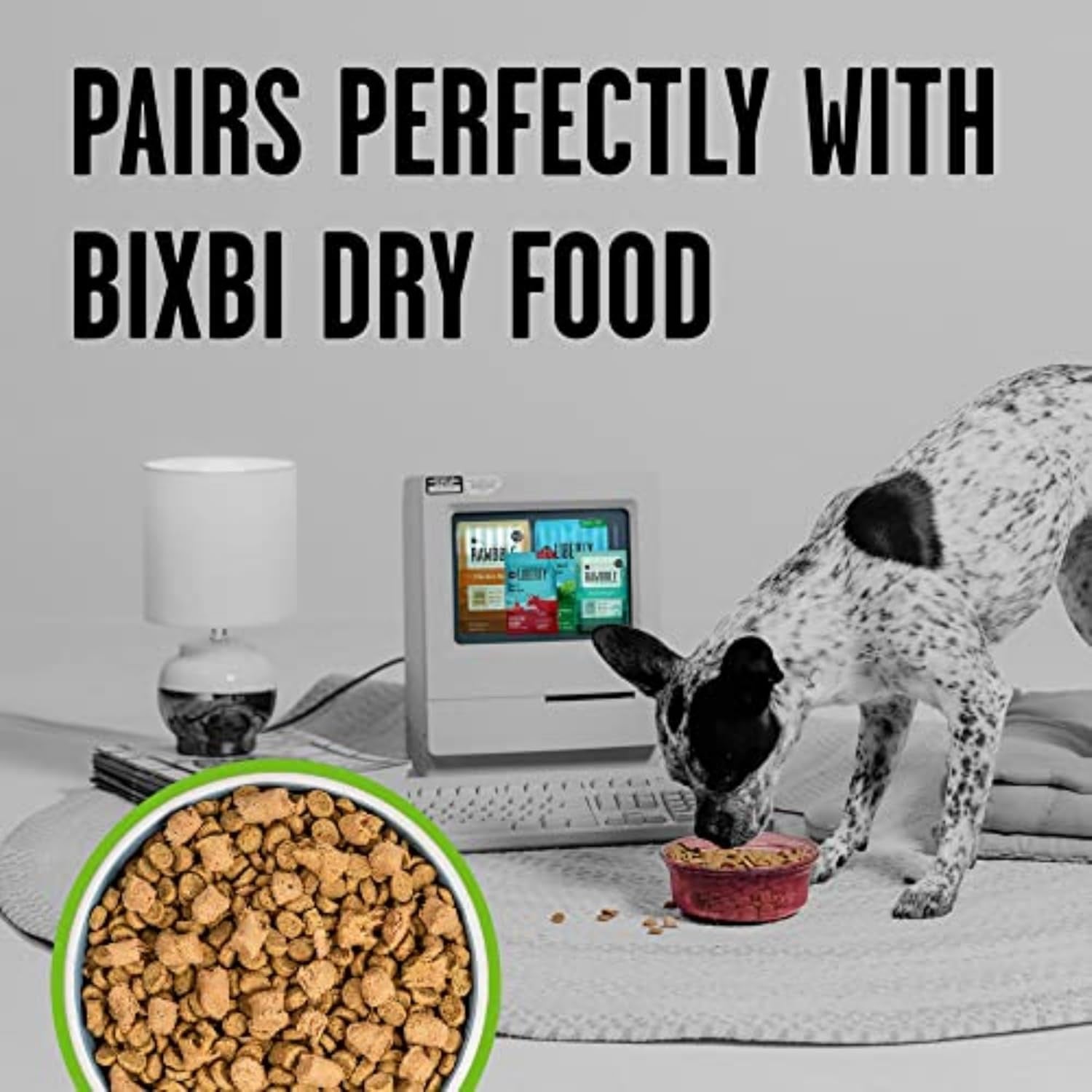 Liberty Freeze-Dried Dog Food Topper & Treats, Pork – 97% Meat & Organs, No Refrigeration – USA Made, 12 Oz